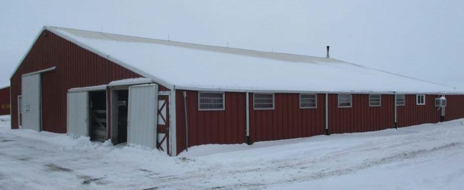 Building 2, long red steel building